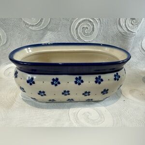 Blue Floral Ceramic Vase